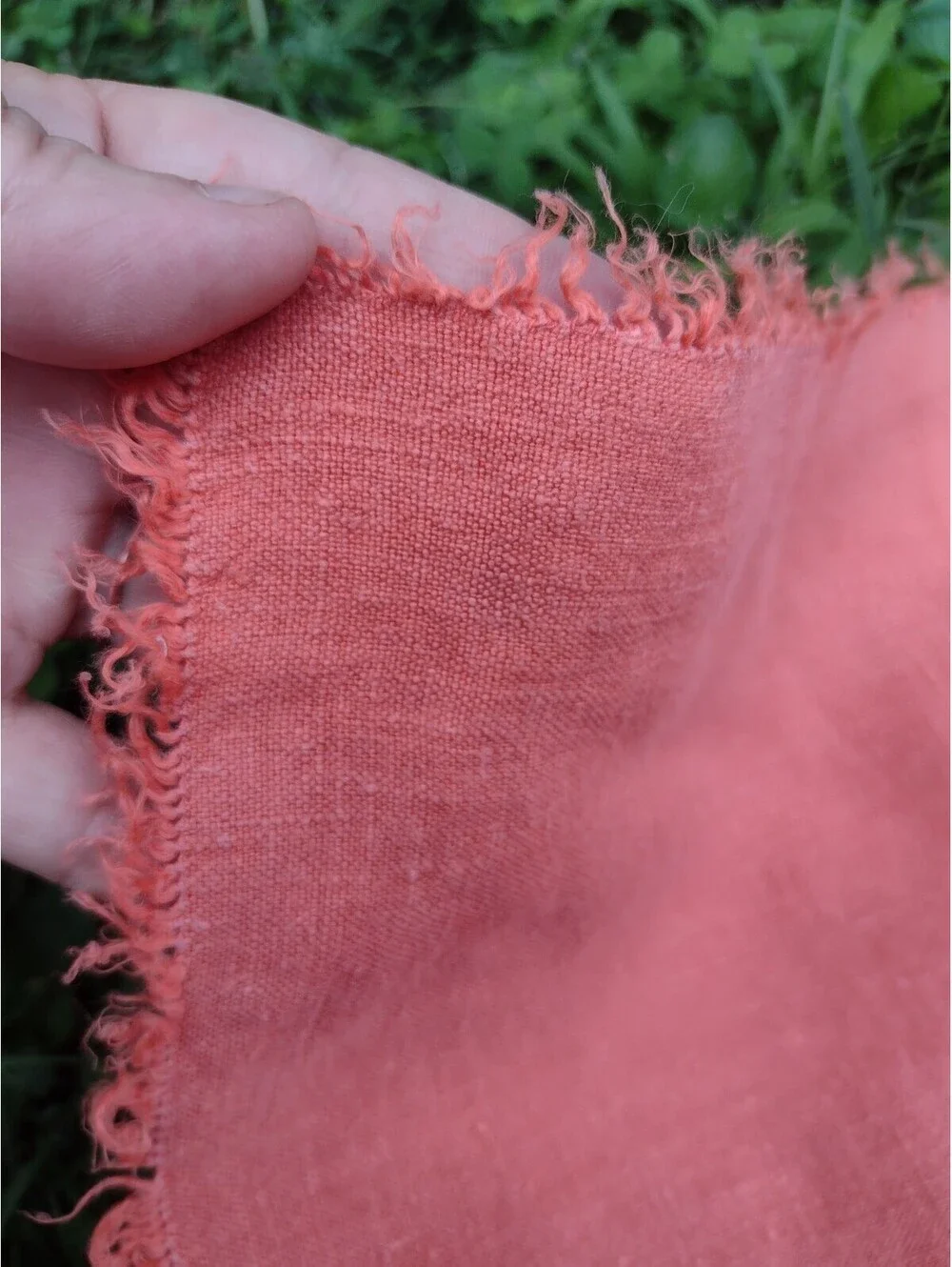 Vintage 1940s Maypole Embroidered Table Topper Folk Art Coral 33x36